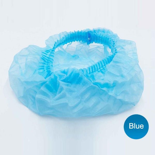 

100pcs/lot disposable shower caps hat clear spa hair salon l caps elasticated hair nets spray catering bath
