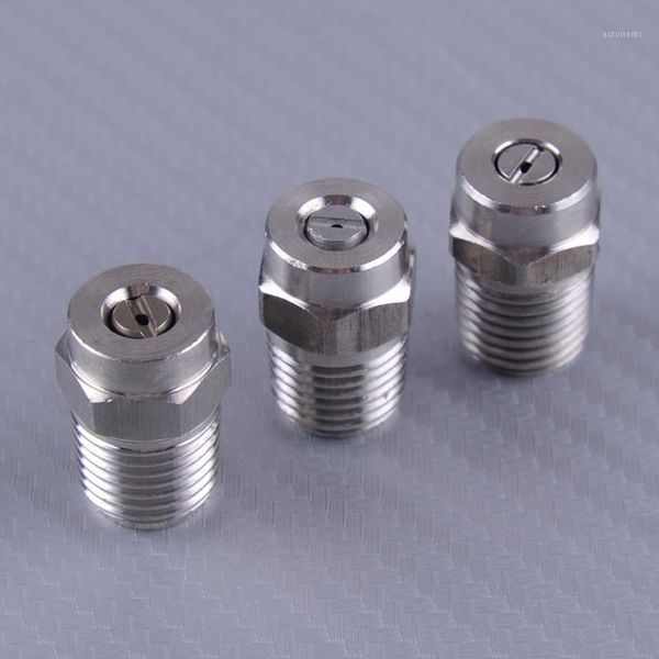 

letaosk durable silver 1/4" high pressure washer spray fan nozzle tip 25' stainless steel 1.07mm/1.2mm/1.35mm1