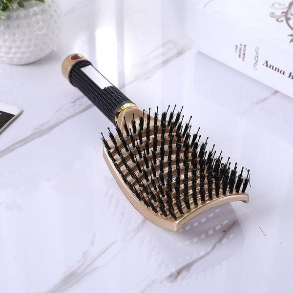 

1 pc hair scalp mas comb hairbrush masr women wet curly detangle hair brush for salon hairdressing styli jllxzi, Silver