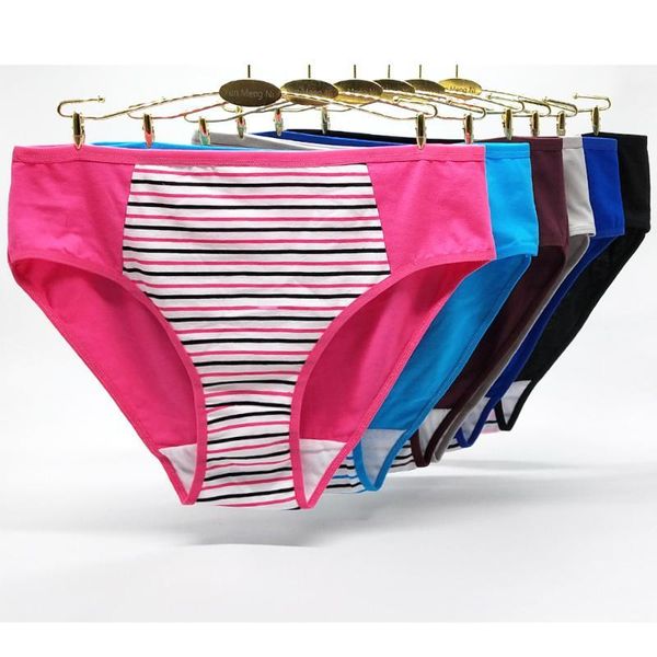 

wholesale europe america women's clothing color women plus size 2xl 3xl 4xl cotton briefs panties 89316, Black;pink