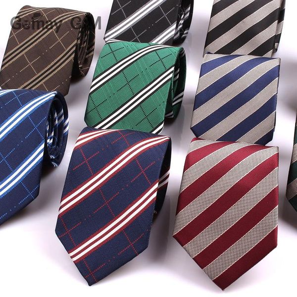 

handkerchiefs striped neck ties for mens 7cm wide neckties men wedding suits polyester silk gravatas business corbatas plaid, Blue;white