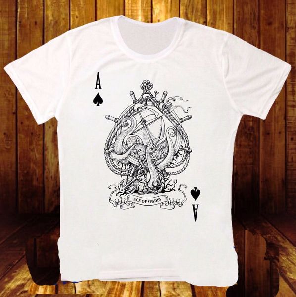 

new fashion homme fashion ace of spades cards designer slim fit summer short sleeve male sport hooded sweatshirt hoodie men t shirt