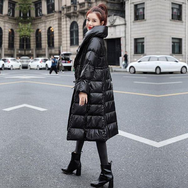 

women's down & parkas female long jacket, Black