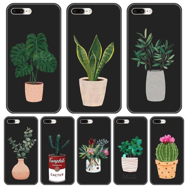 

qasilicone cover with flowerpot pattern for vip x, xr, xs, max, 8, 7, 6s, 6s pluslk
