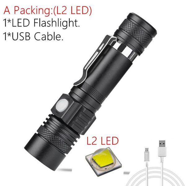

drop shipping portable mini xml t6 l2 v6 led flashlight zoom torch bicycle light zooming tactical flashlight bbycdb alice_bag