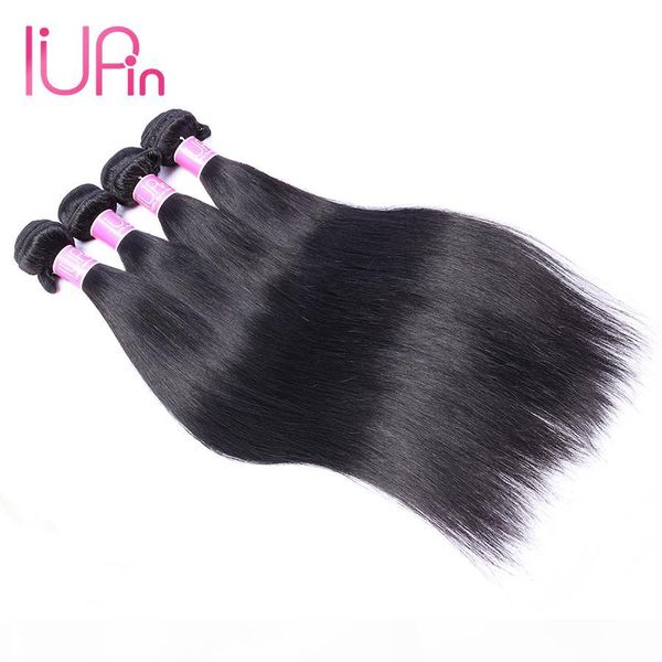 

iupin products mink brazilian virgin hair straight 3 bundles deals natural color silky straight human hair bundles weaves hair extensions, Black