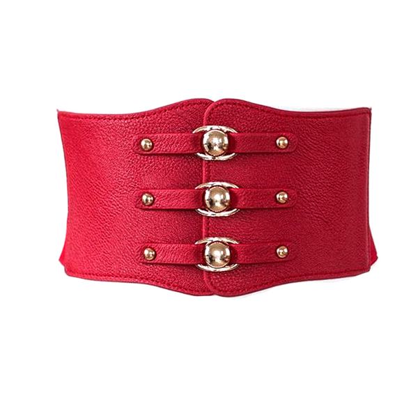 

20desgin elastic wide belts for women vintage metal buckle waistband cintos female leather rivet ultra wide belt, Black;brown