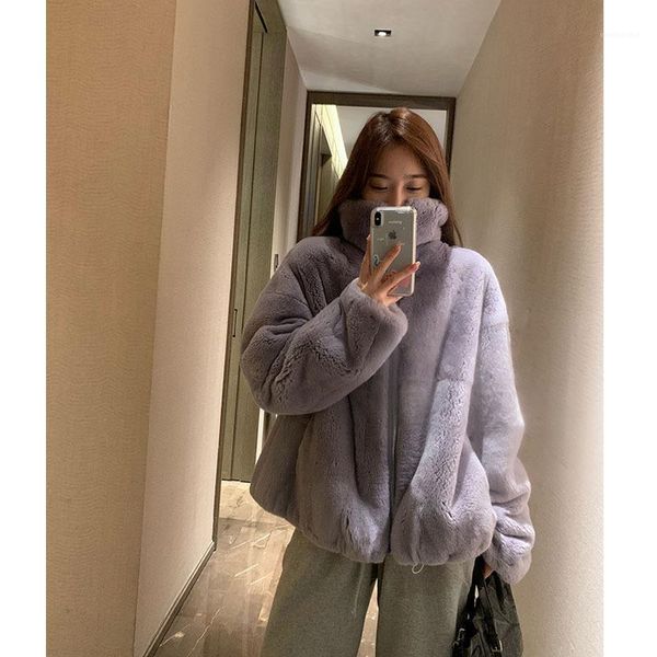 

fur tutrtleneck warm thick furry jacket coat for woman autumn winter designer luxury clothing harajuku kpop korean style1, Black;brown