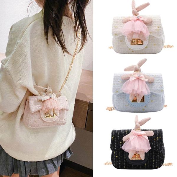 

korean kids mini purses and handbags 2020 autumn winter crossbody bags for girls small coin wallet pouch baby purse, White