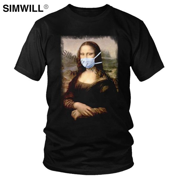

mona lisa with mask da vinci short sleeved social distancing quarantine graphic tee gift merchandise hooded sweatshirt hoodie men t shirt