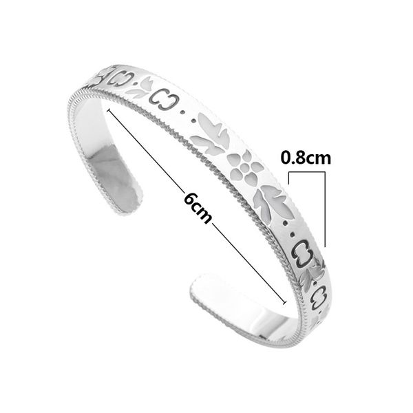 

famous brand jewelry 316l titanium steel open groove bracelet 18k gold-plated gold bracelet friends gift lovers gift come with dust bag, Black