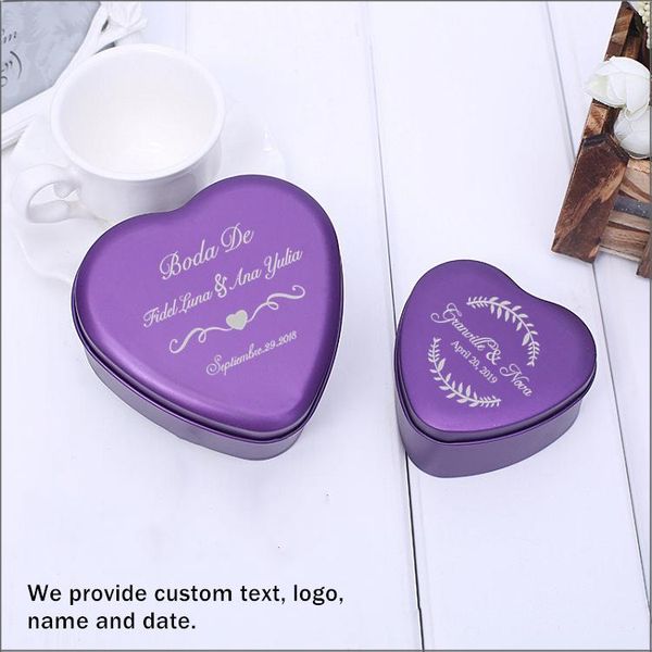 

gift wrap 50pcs personalized engraved iron wedding boxes love heart tinplate candy box unique party decoration favor supplies