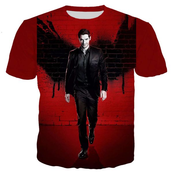 

lucifer 3d print shirts kawaii oversized graphic men clothing