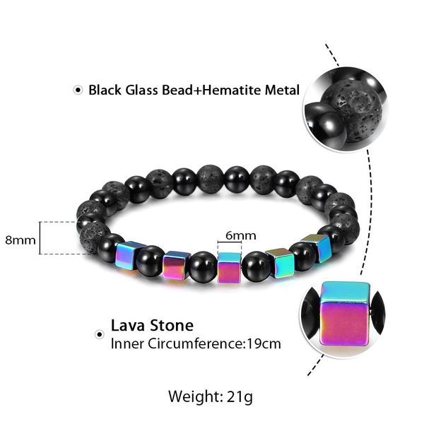 

стекло dlbf58 мужчины натуральные красочные для черепа lava браслет 2шт набор из бисеров женщин шарм кубин квадрат 8 мм sqceer bdefashion, Golden;silver