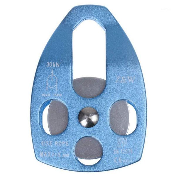 

fashion30kn rope pulley great rea simple / double for tree climbing lifting -  , blue1