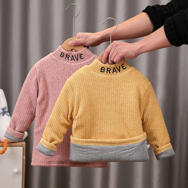 

children's wear girl's base coat fashion middle school winter thickened korean knitted sweater, Black