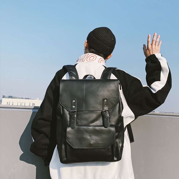 

fashion leisure flip student school college leather men's comter horizontal square