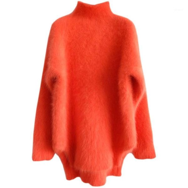 

autumn winter new women faux water velvet half turtleneck sweater warm loose long-sleeve pullover knitwear casual student 1, White;black