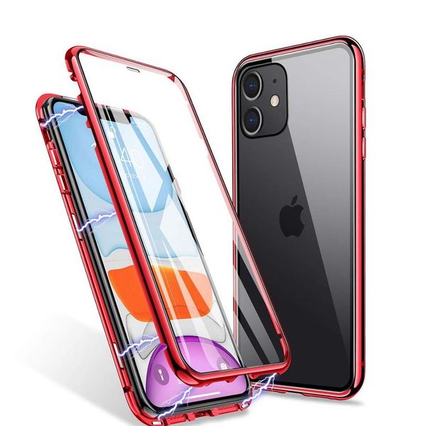 

360 full cover double side tempered glass magnetic case for iphone 12 11 pro xs max xr x 8 7 pl wmtjfb