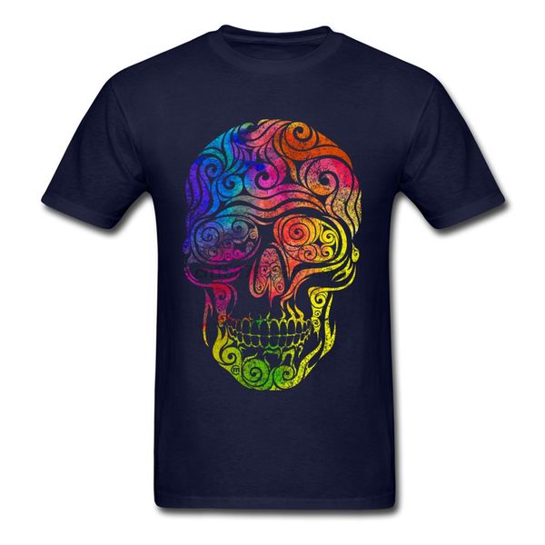 

swirly skull (color) simple style t shirts for students summer shirts tee shirt short sleeve rife sport hooded sweatshirt hoodie