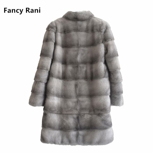 

new real natural mink fur coat women winter long mink fur coat fur jacket detachable sleeve adjustable clothes length customized 201209, Black