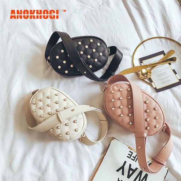 

anokhogi new style ladies casual mini chain sling bag fashion quality pu zipper waist bag mb811