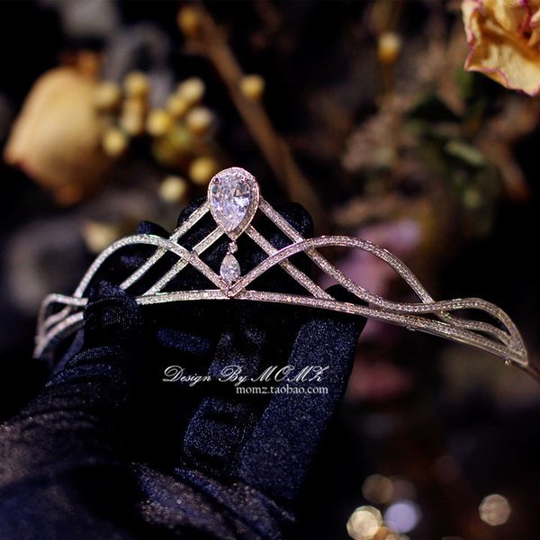 

2020 new dress headdress korean bridal super fairy net red princess wedding crown atmospheric adult, Silver