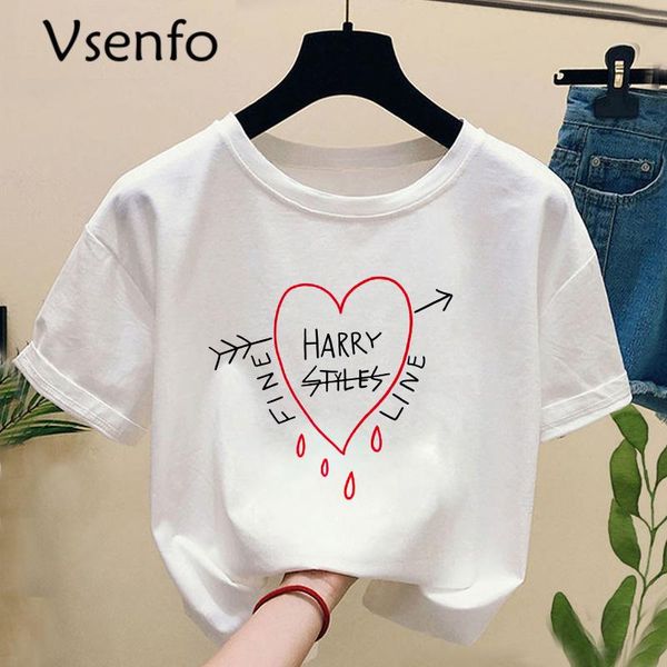 

hip hop harry styles t-shirt women men fine line love on tour t shirt harajuku summer tshirt feminina graphic t shirts, White
