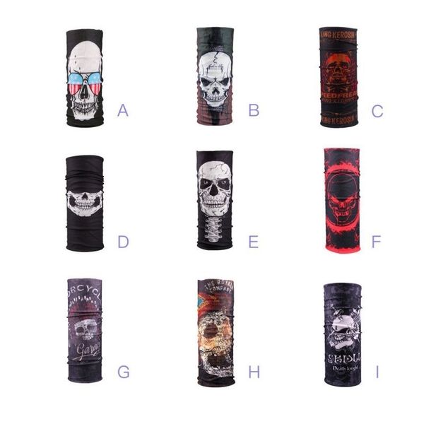 

sport skull seamless hip-hop hijab bandanas headwear scarf magic headband neck tube ring shawl wrap 9 style t200429
