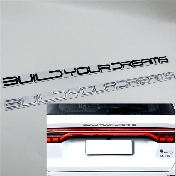 

build your dreams car 100% 3d metal badge emblem auto motor sticker trunk automobile decor tailgate tuning accessories