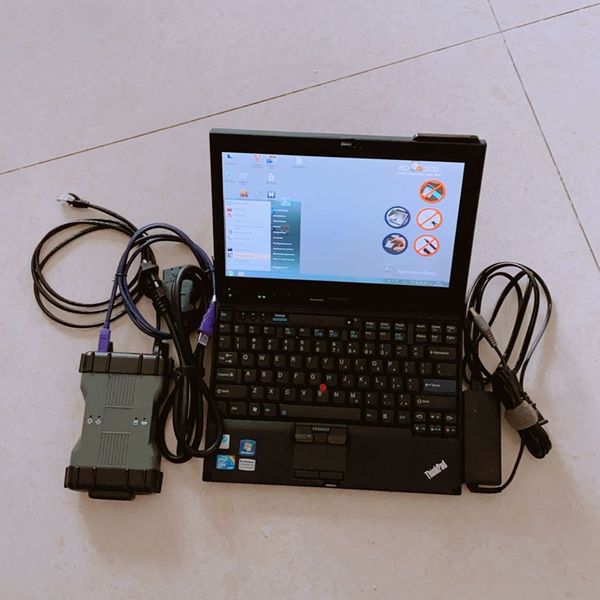 MB STAR C6 VCI Tool SD Connect 6 com o protocolo DOIP V03.2024 X-entra e EPC Wis DTS no laptop usado x201t i5.4g Tela de toque