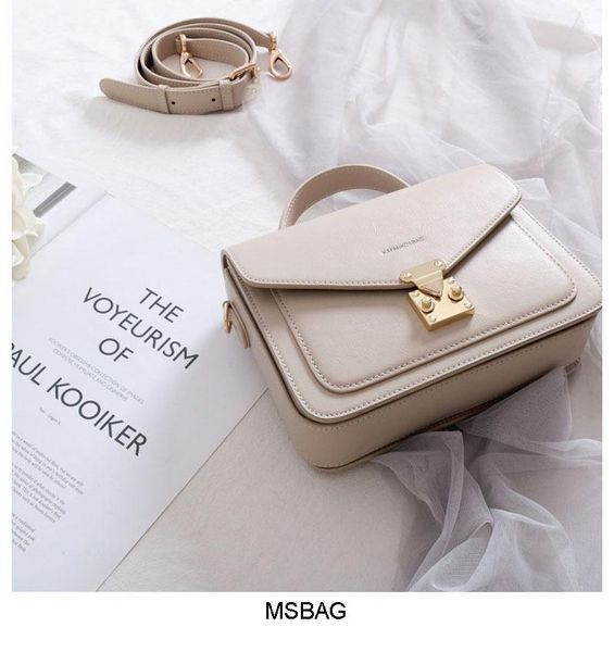 

backpacks fascinating2021 korean style summer fashion genuine leather lock simple all-match shoulder crossbody small square bag