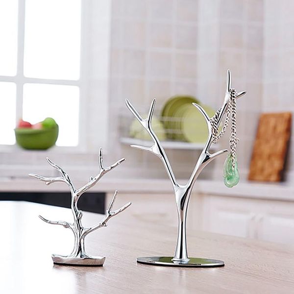 

hooks & rails hanging key storage rack tree shaped jewelry zinc alloy ring necklace earring european style