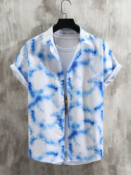 

men random tie dye shirt without tee n9mj#, White;black