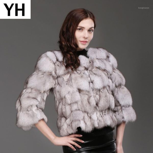 

2019 women genuine real fur coats winter slim short real natural fur jacket new style 100% natural overcoats1, Black