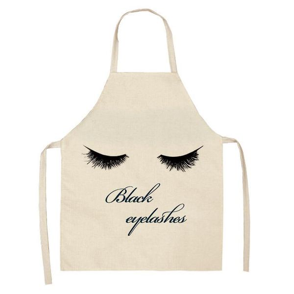 

printed art kitchen eyelash cooking wear home wq0067 sleeveless bibs cleaning cook cotton 1pcs 5365cm apron linen aprons bbydeb