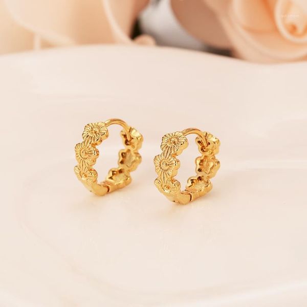 

cute women's round hoop earrings 24k gold color earring for mens girls boys fashion kids children jewelry wedding party gifts1, Golden;silver
