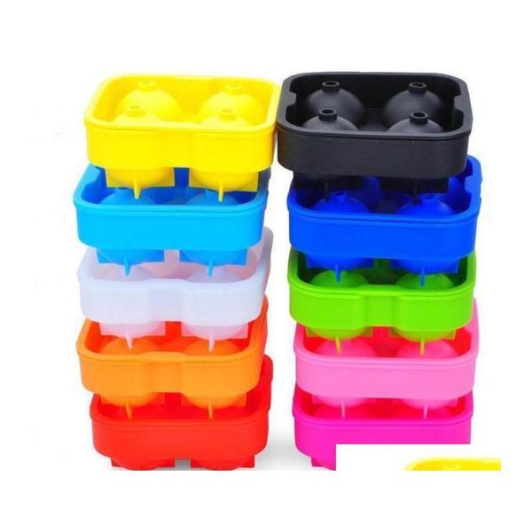 

4 balls whiskey ice cube maker molddrinking wine tray brick round maker mold sphere mould party bar ice moldes jllmgy homeindustry