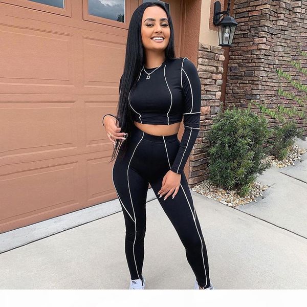 

tracksuit women 2 piece pants set winter 2019 outfits long sleeve two piece matching sweat suits jogging suit, White