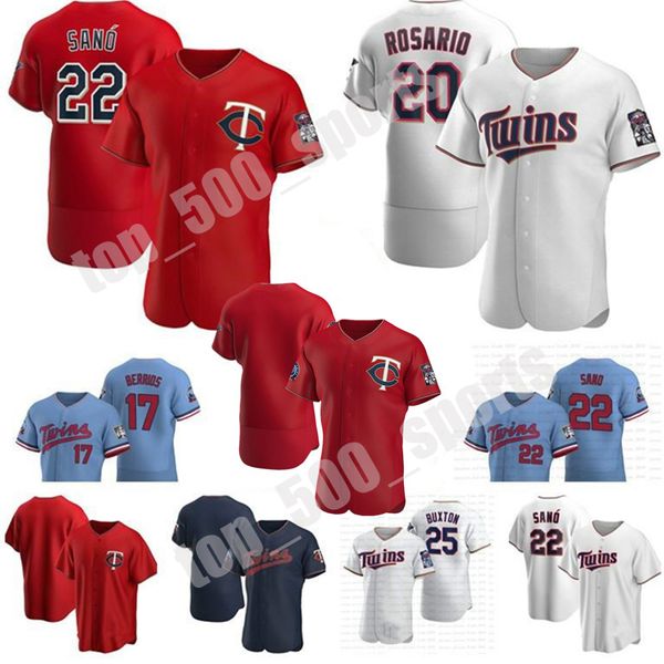 

2020 60th minnesota jersey twins josh donaldson puckett berrios astudillo arraez polanco miguel sano byron buxton max kepler cruz rosario, Blue;black