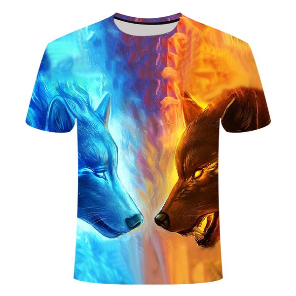 

men wolf cool animal 3d print shirts anime aesthetic hentai men clothing