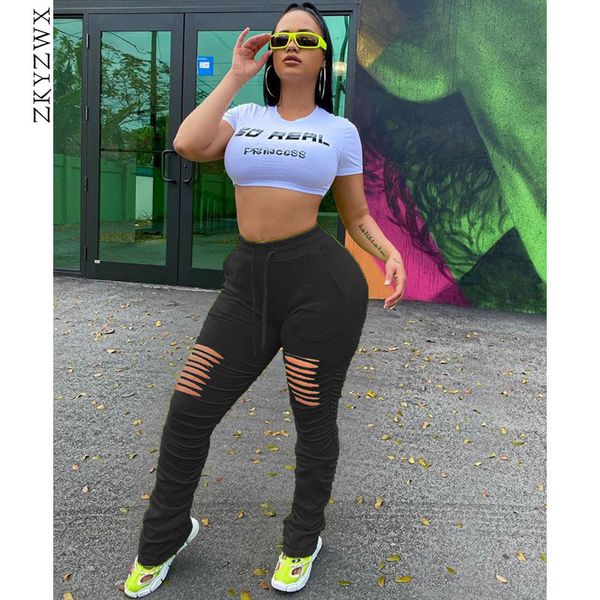 Zkyzwx Plus Size Neon Neon Pantaloni A Pantaloni Pantaloni Donne Elastico Elastico Vita Alta Joggers Legging Estate Legging Bell Bell Pantalone Rucchitato Flare Pantaloncino T200422