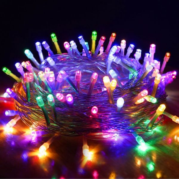 

10m fairy 110v ac 220v 30m 50m 100m светодиодные строки огни украшения на рождество праздник свадьба гирлянду закрытый открытый