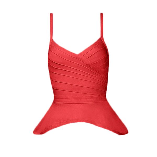 

new 2021 red lady black apricot frilly v bandage u473, White