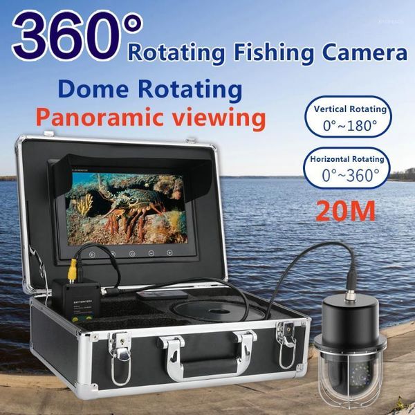 

10'' underwater fishing video camera fish finder ip68 waterproof 20 leds 360 degree rotating dome rotating panoramic viewing cam1