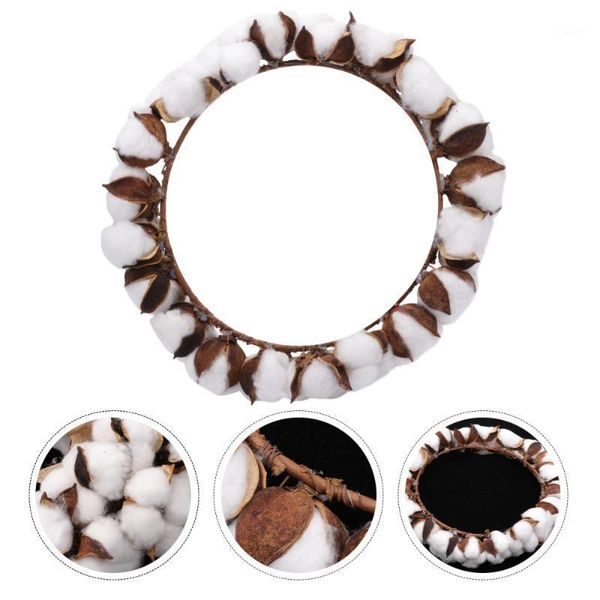 

1pc xmas cotton rattan garland natural beautiful creative hanging wreath cotton garland hanging for shopping mall store christma1