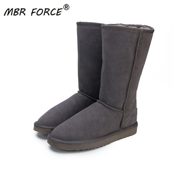 

mbr force australia classic lady shoes waterproof genuine leather snow boots fur winter boots warm women boots c1011, Black;white