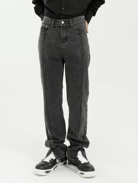 

men's jeans 2021 autumn black men fashion denim straight pants man causal loose trousers w11911, Blue