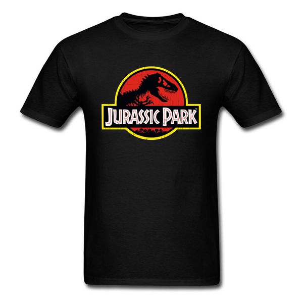 

sport tees jurassic park t-shirt men dinosaur print t shirts black tshirt summer fal birthday gift clothes cotton fabric