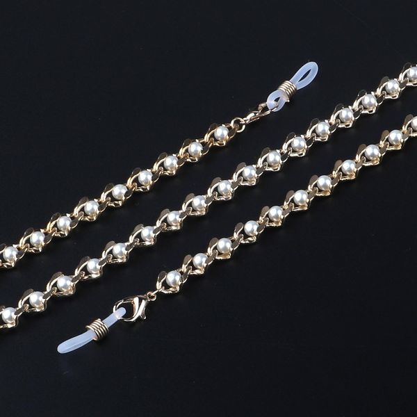 

2020 fashion women white pearl charm chains reading glasses spectacles sunglasses eyewear eyeglass chain neck cord strap rope h jllnyr